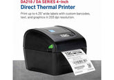 TSC DA210 Desktop Direct Thermal Label Printer for Postage, Shipping Tags, Receipts, Barcodes, Retail, Small Business, School, Home Office, and Stickers USB Connection, 4 Inch Width